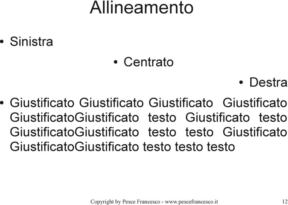 testo GiustificatoGiustificato testo testo Giustificato