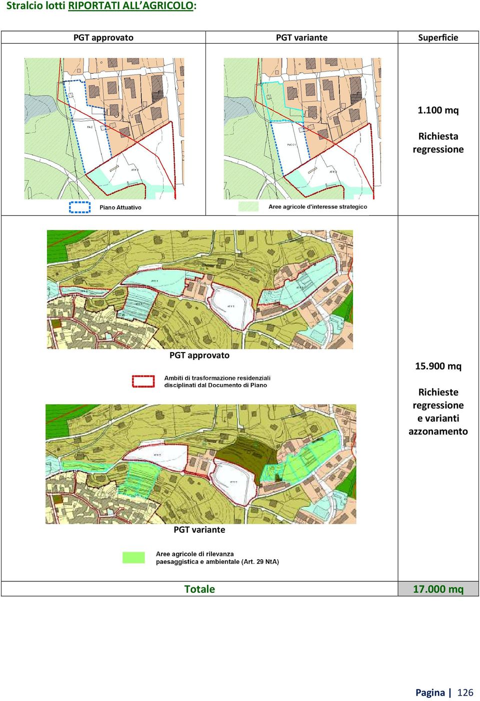 100 mq Richiesta regressione PGT approvato 15.