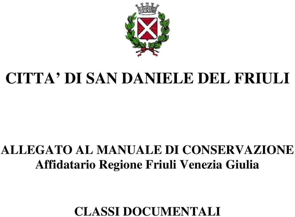 CONSERVAZIONE Affidatario