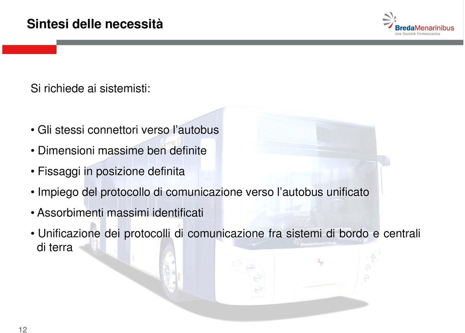 protocollo di comunicazione verso l autobus unificato Assorbimenti massimi