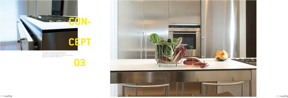 cucina dall'impatto fortemente high tech,