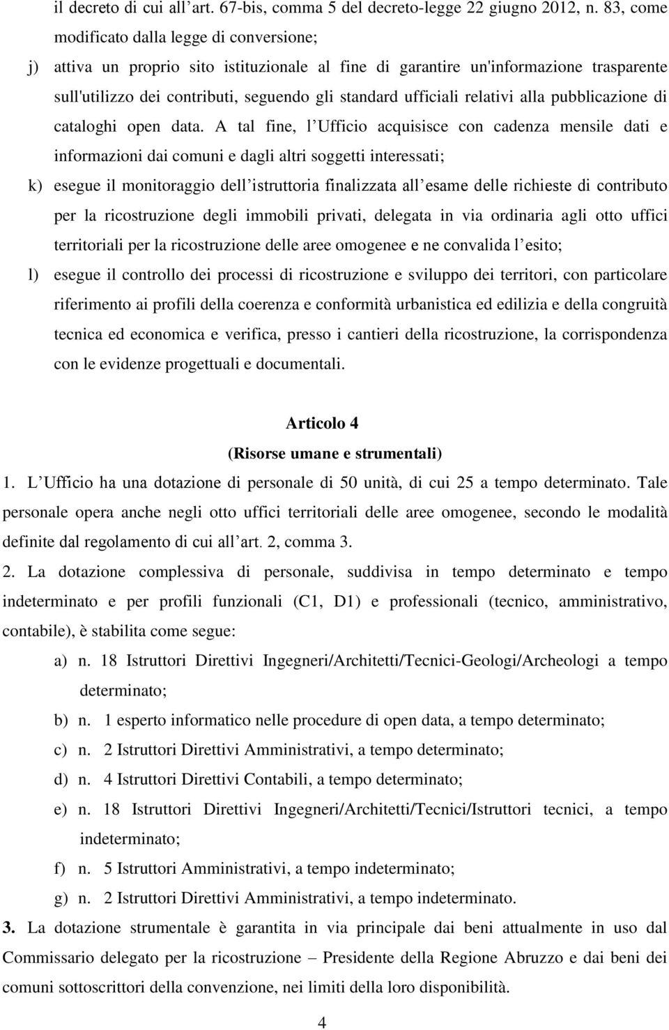 relativi alla pubblicazione di cataloghi open data.