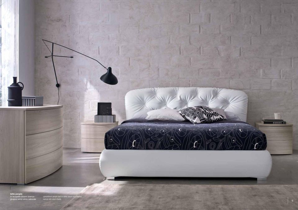 upholstered people bed in white