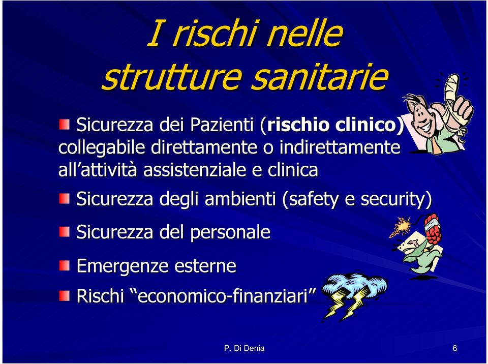 assistenziale e clinica Sicurezza degli ambienti (safety( e security)