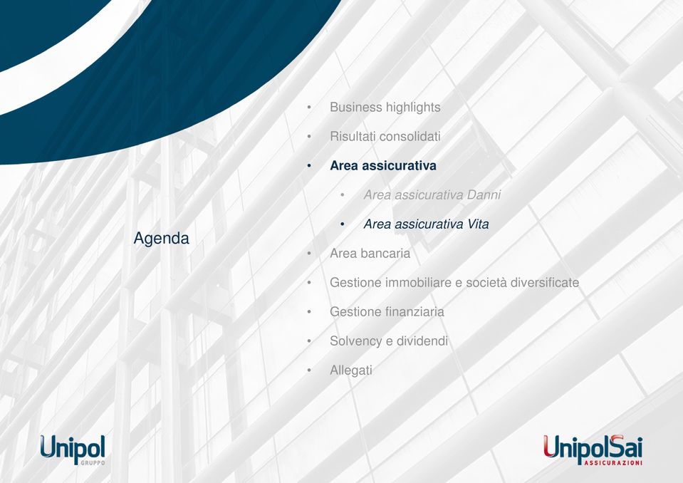 Vita Agenda Area bancaria Gestione immobiliare e