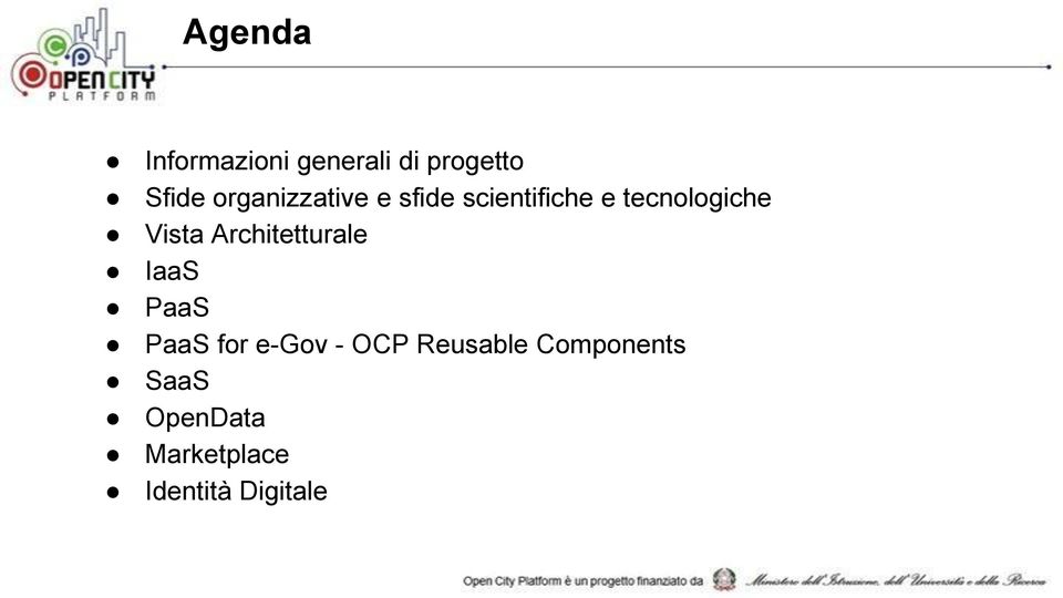 Vista Architetturale IaaS PaaS PaaS for e-gov - OCP