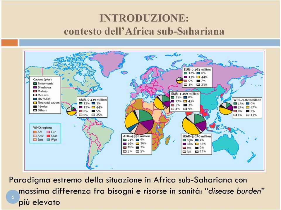 situazione in Africa sub-sahariana con massima