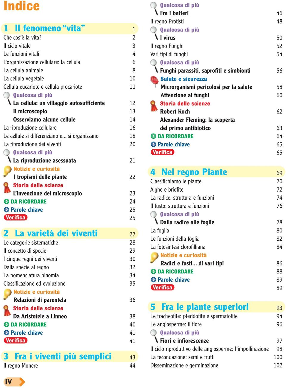 villaggio autosufficiente 12 Il microscopio 13 Osserviamo alcune cellule 14 La riproduzione cellulare 16 Le cellule si differenziano e.