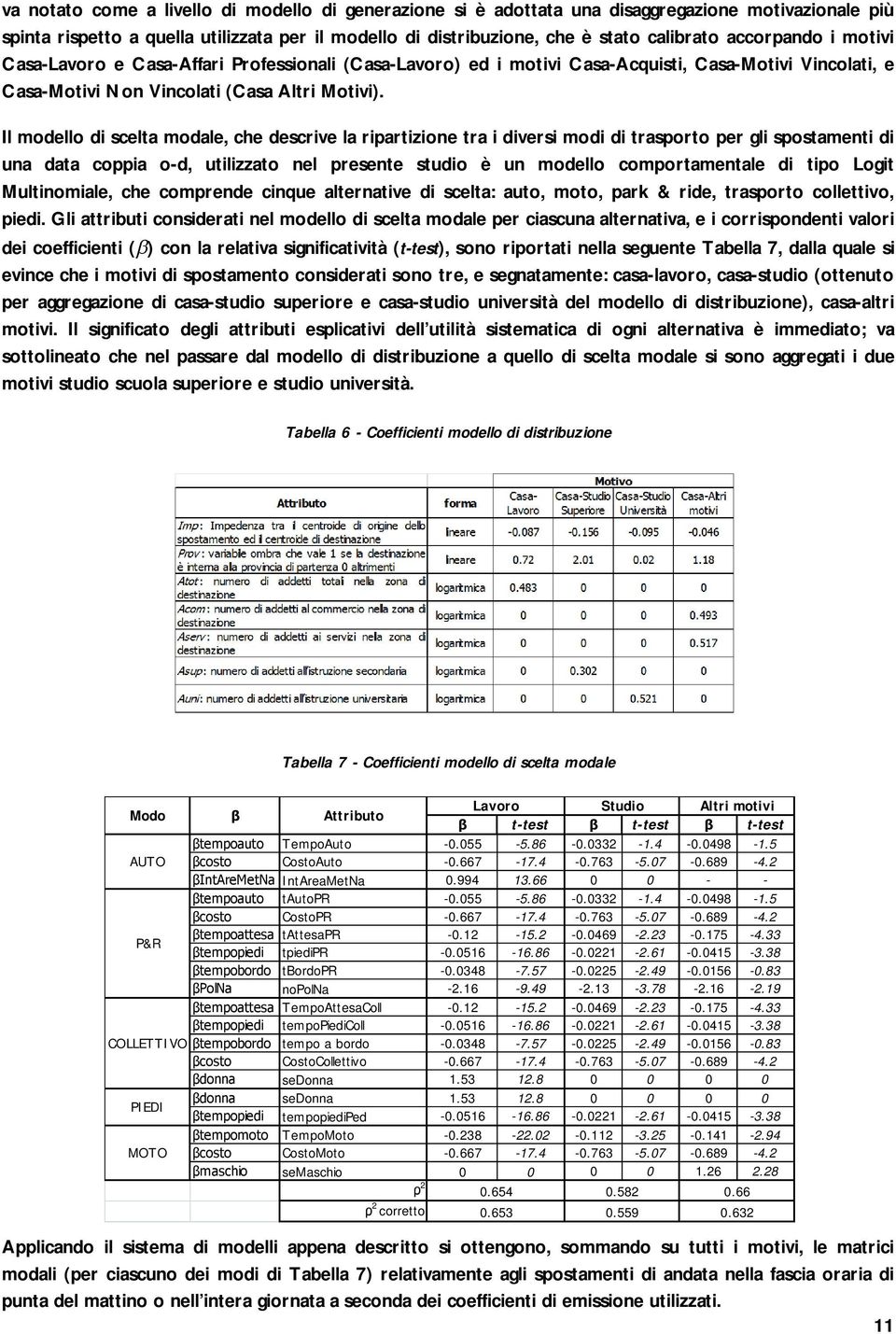 Il modello di scelta modale, che descrive la ripartizione tra i diversi modi di trasporto per gli spostamenti di una data coppia o-d, utilizzato nel presente studio è un modello comportamentale di