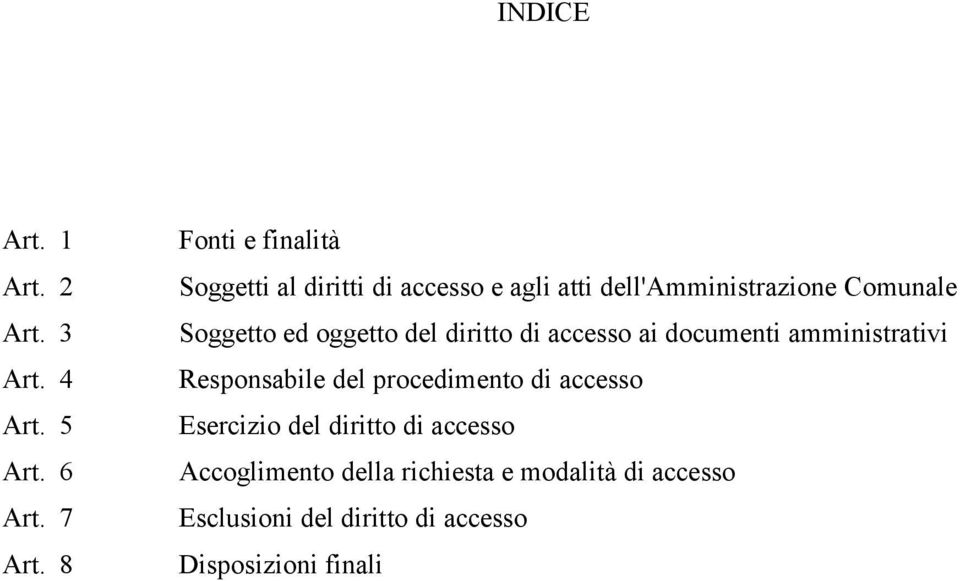 ed oggetto del diritto di accesso ai documenti amministrativi Responsabile del procedimento di