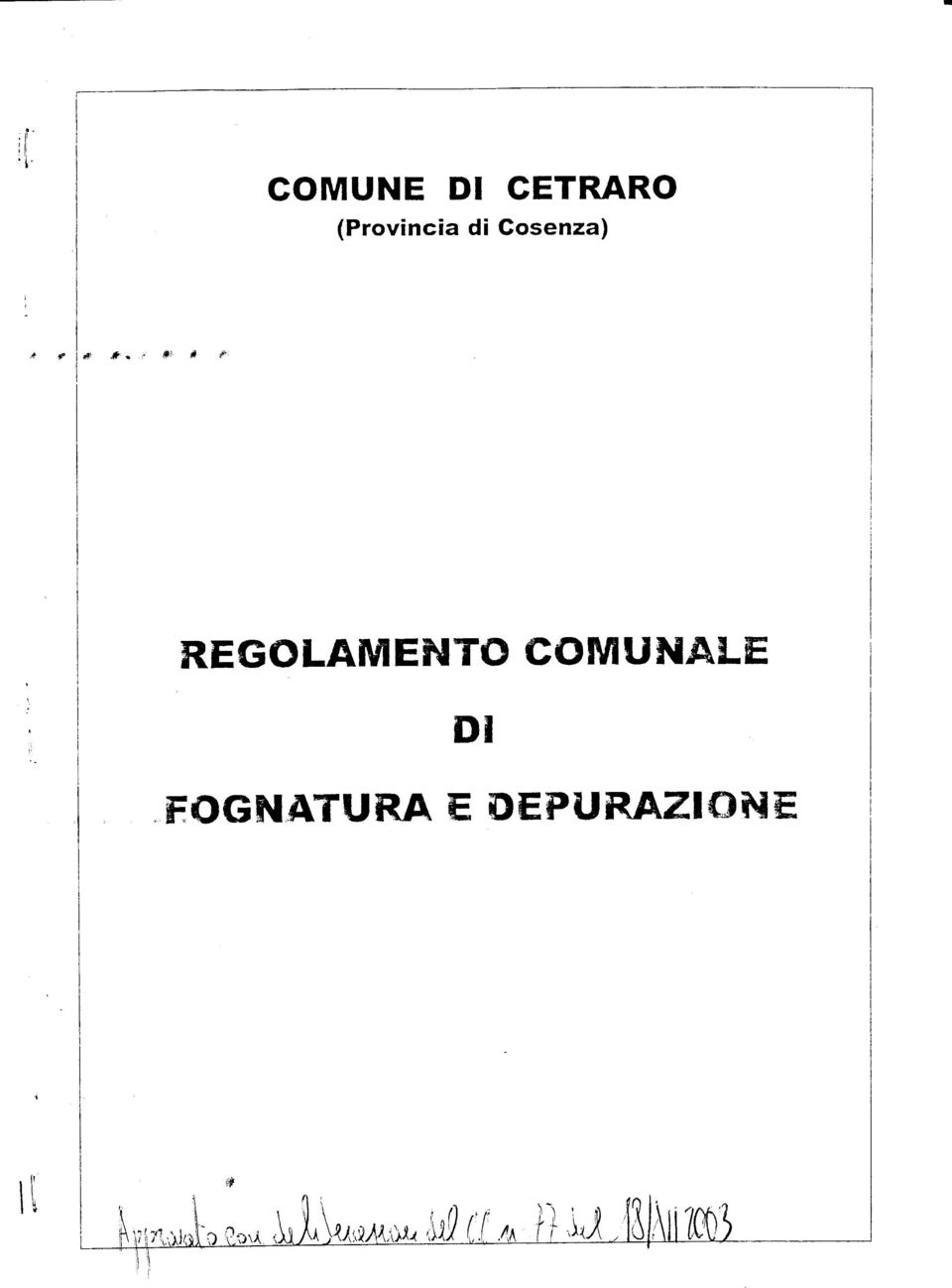 ' S t f REGOLAMEruTO COMUNALE