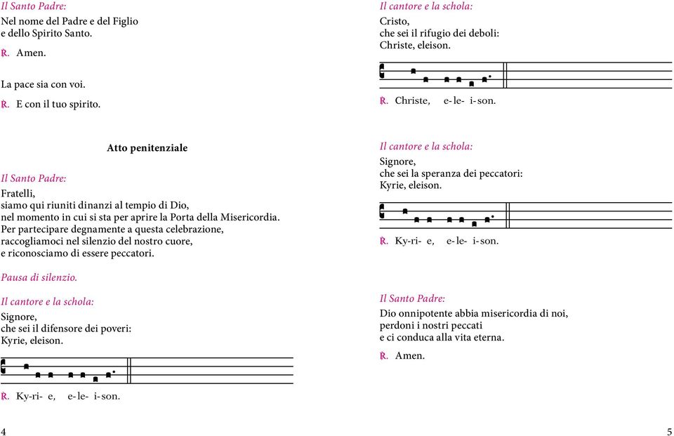 Per partecipare degnamente a questa celebrazione, raccogliamoci nel silenzio del nostro cuore, e riconosciamo di essere peccatori.