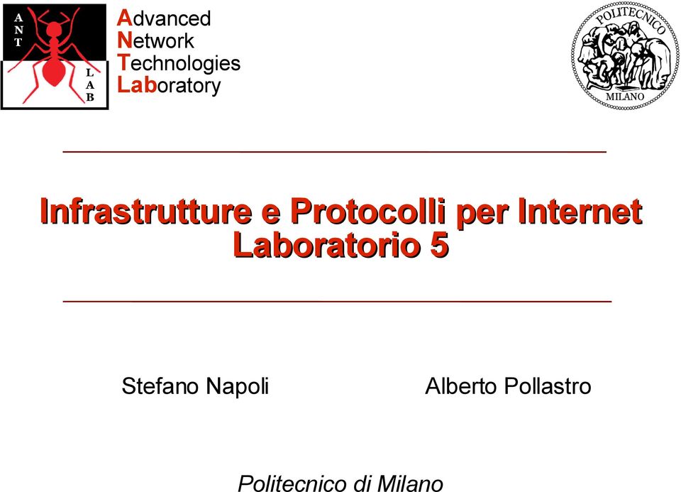 Protocolli per Internet Laboratorio 5