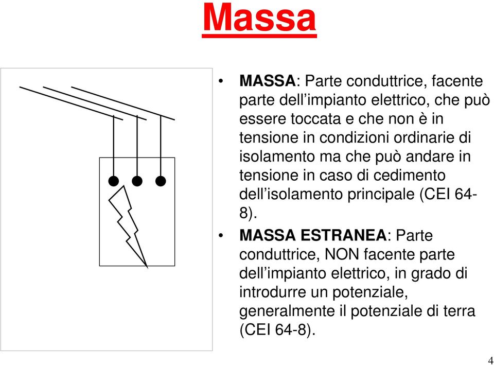 cedimento dell isolamento principale (CEI 64-8).