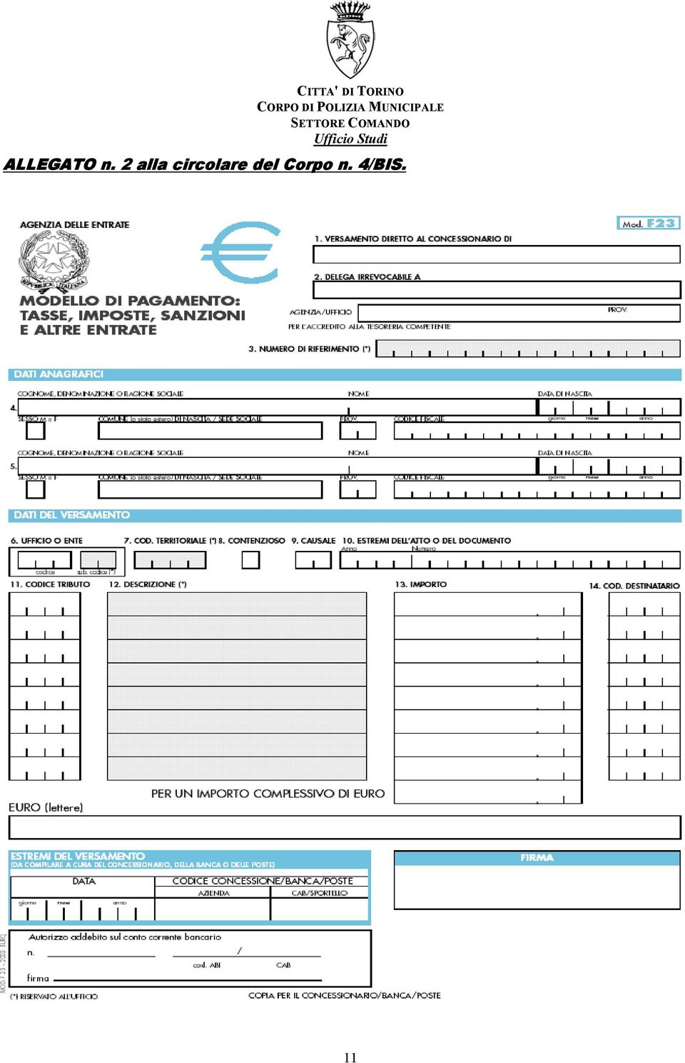 COMANDO Ufficio Studi ALLEGATO