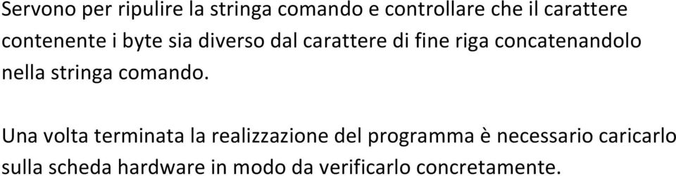 nella stringa comando.