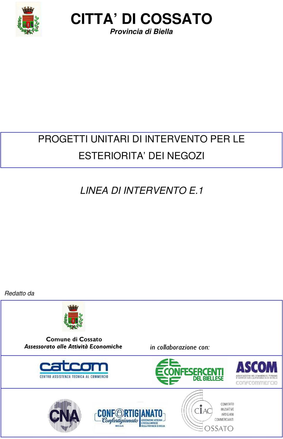 LINEA DI INTERVENTO E.