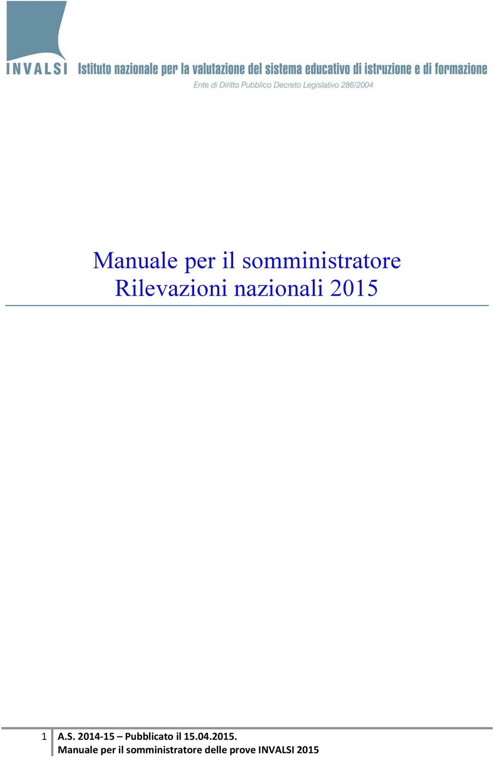 Rilevazioni nazionali