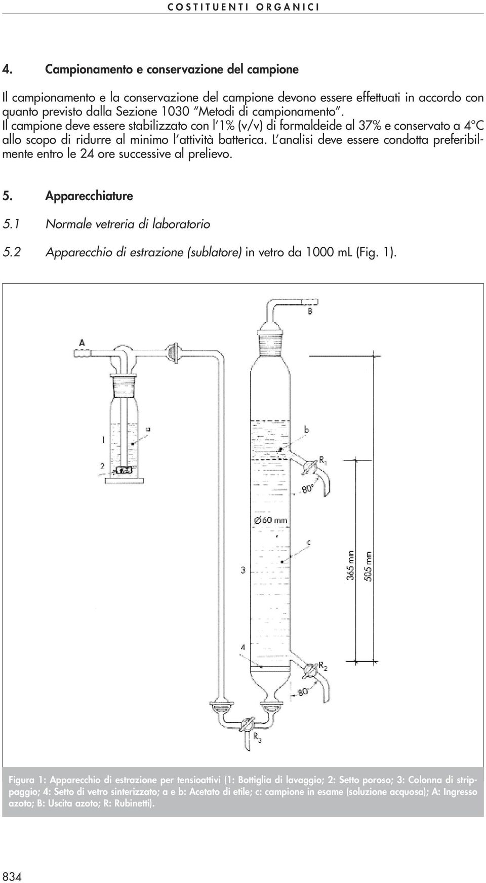 L analisi deve essere condotta preferibilmente entro le 24 ore successive al prelievo. 5. Apparecchiature 5.1 Normale vetreria di laboratorio 5.