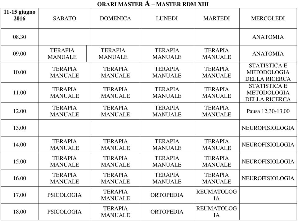 MERCOLEDI 08.