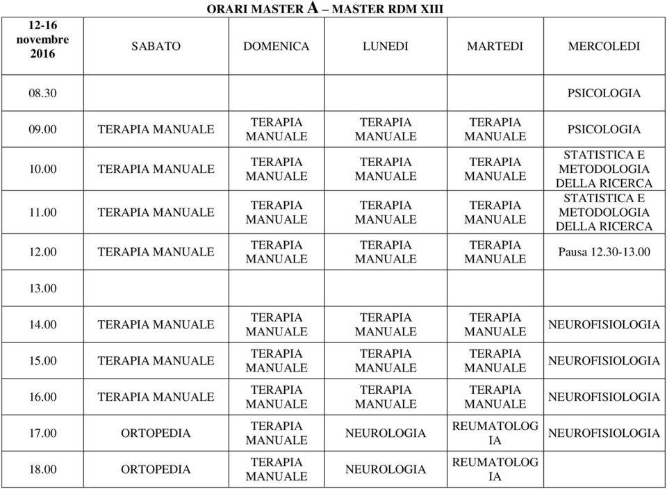 MARTEDI MERCOLEDI 08.