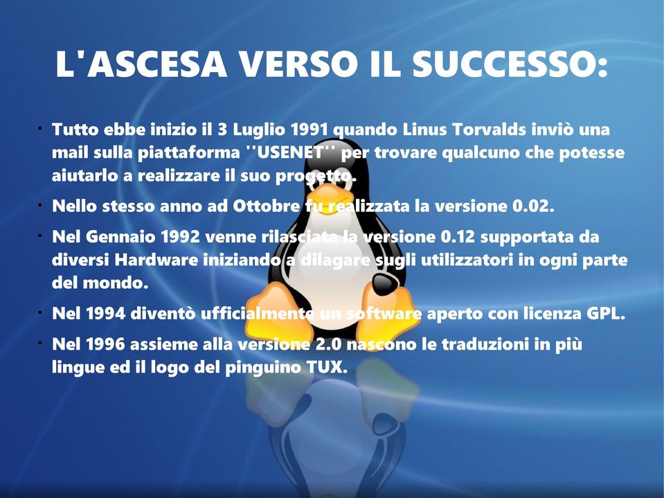 Nel Gennaio 1992 venne rilasciata la versione 0.