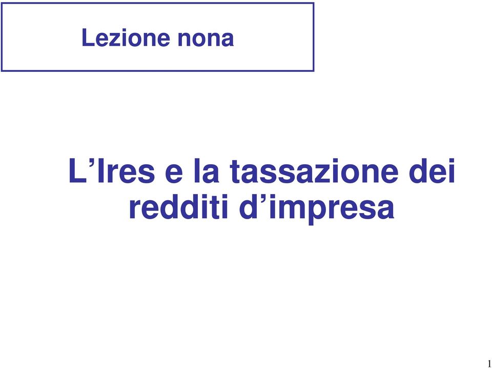 tassazione dei