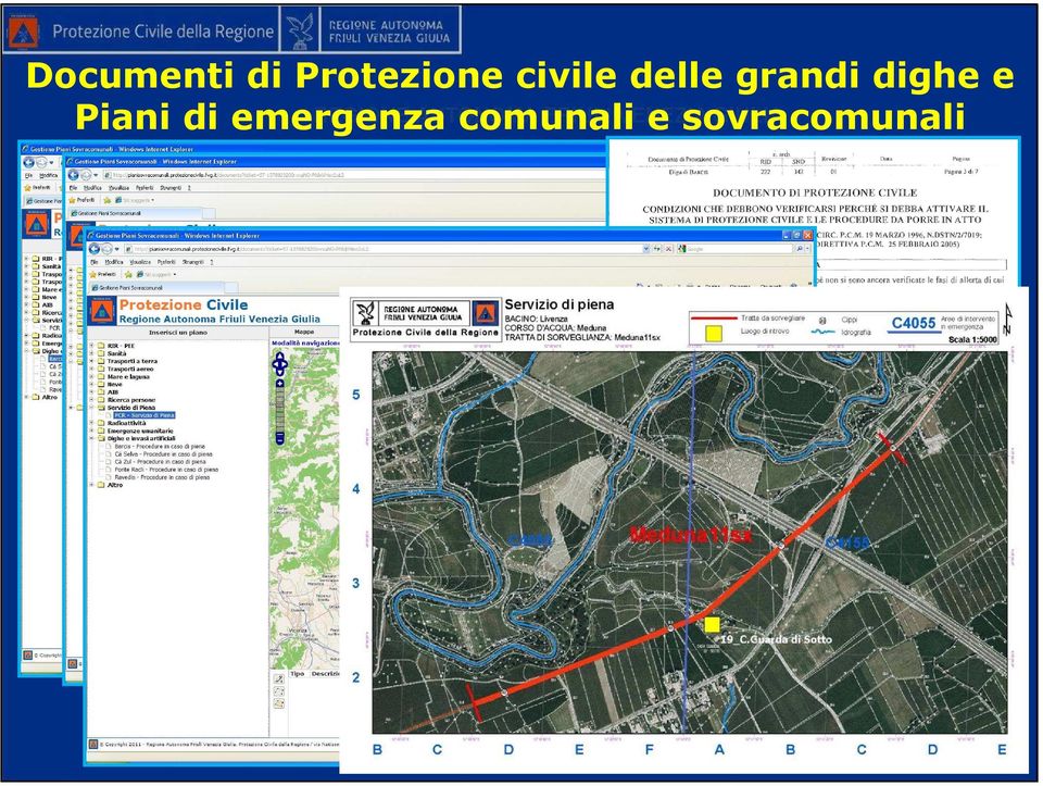 di emergenza comunali e sovracomunali di gestione del rischio idraulico lungo i corsi d