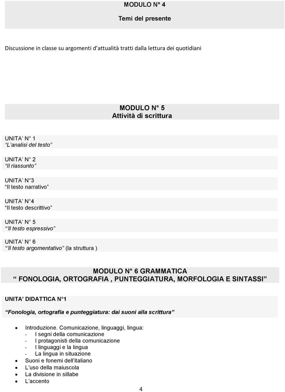 ORTOGRAFIA, PUNTEGGIATURA, MORFOLOGIA E SINTASSI UNITA DIDATTICA N 1 Fonologia, ortografia e punteggiatura: dai suoni alla scrittura Introduzione.