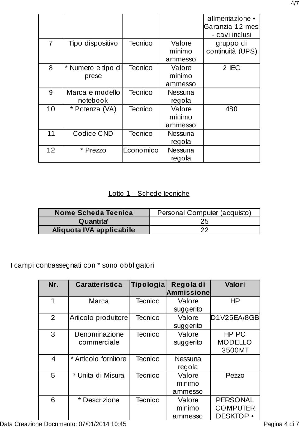 applicabile 22 I campi contrassegnati con * sono obbligatori Nr.