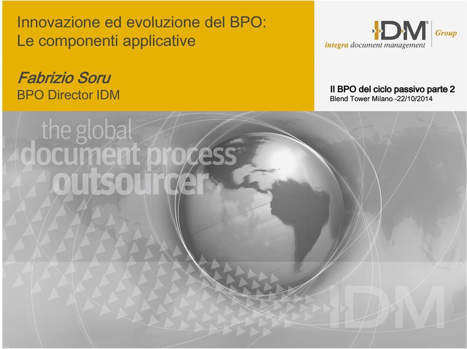 BPO Director IDM BlendTowerMilano