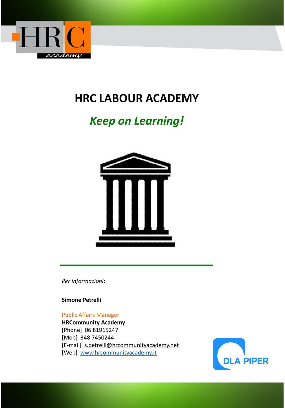 HRCommunity Academy [Phone] 06 81915247 [Mob] 348