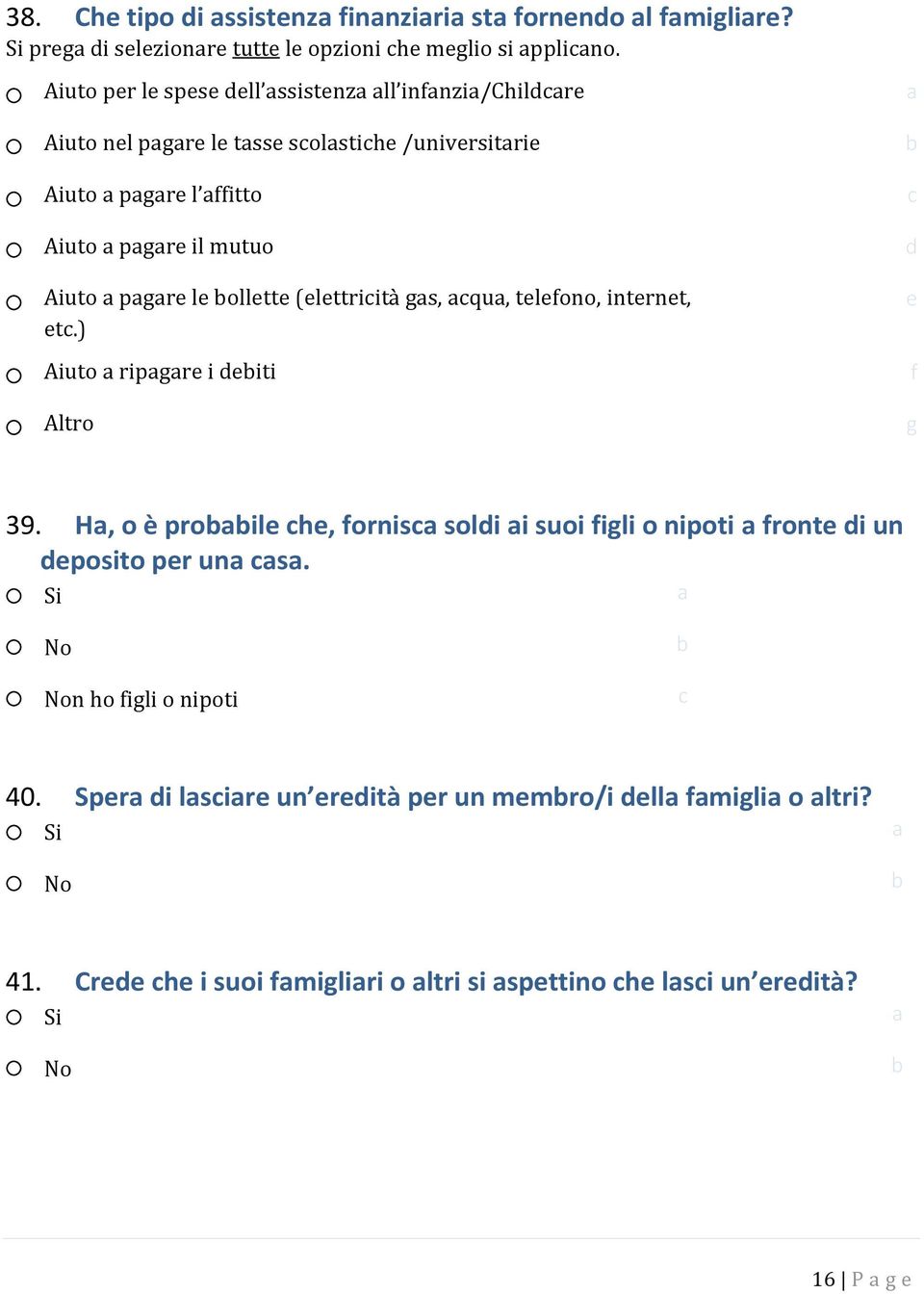 pr l olltt (lttriità s, qu, tlono, intrnt, t.) Aiuto ripr i iti 39.