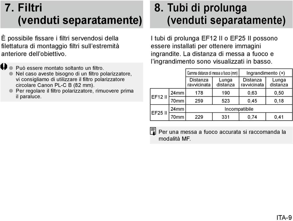 Per regolare il filtro polarizzatore, rimuovere prima il paraluce. 8.