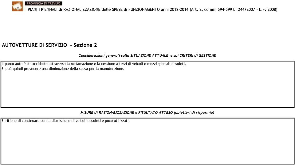 Si può quindi prevedere una diminuzione della spesa per la manutenzione.