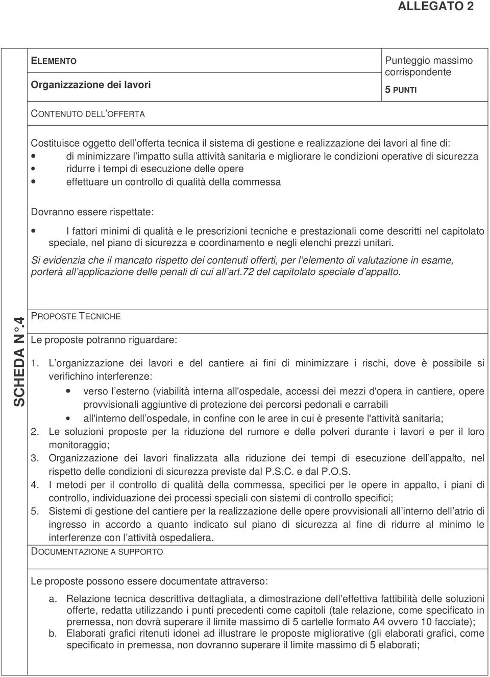 come descritti nel capitolato speciale, nel piano di sicurezza e coordinamento e negli elenchi prezzi unitari.