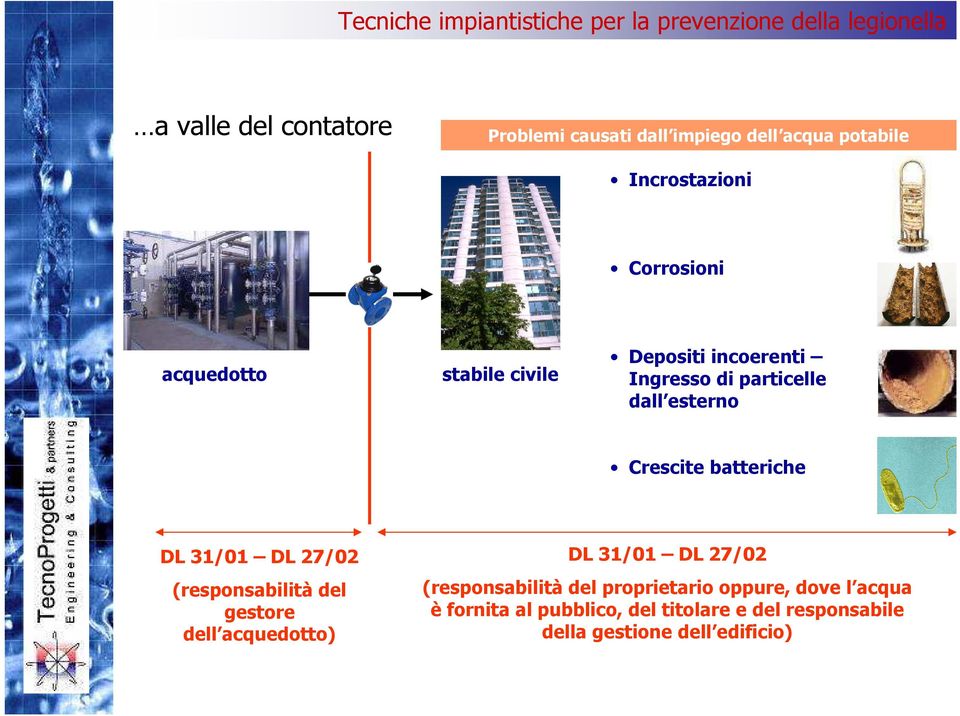 31/01 DL 27/02 (responsabilità del gestore dell acquedotto) DL 31/01 DL 27/02 (responsabilità del