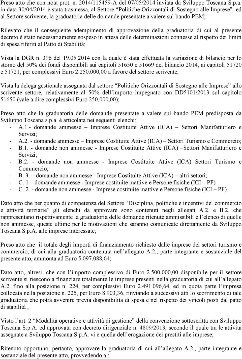 prot. n. 2014/115459-A del 07/05/2014 inviat