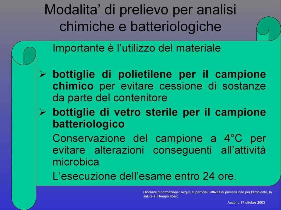 contenitore bottiglie di vetro sterile per il campione batteriologico Conservazione del campione