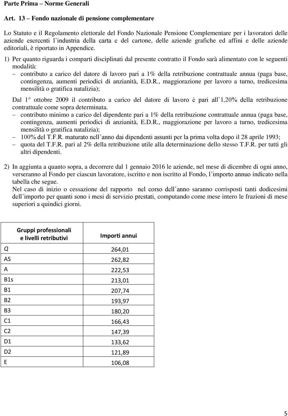 cartone, delle aziende grafiche ed affini e delle aziende editoriali, è riportato in Appendice.