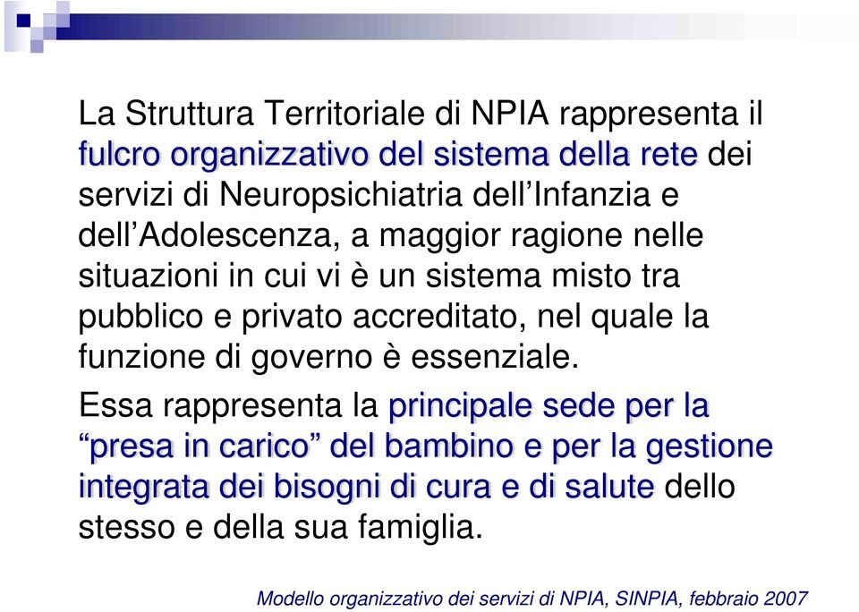 quale la funzione di governo è essenziale.