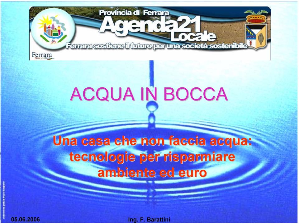 acqua: tecnologie per