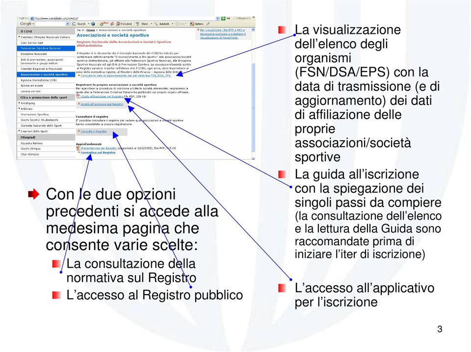 affiliazione delle proprie associazioni/società sportive La guida all iscrizione con la spiegazione dei singoli passi da compiere (la