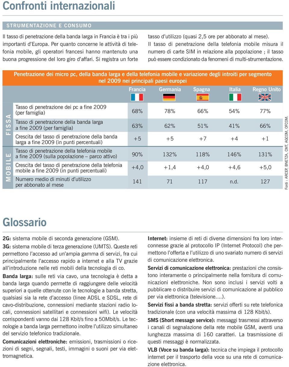 Si registra un forte tasso d utilizzo (quasi 2,5 ore per abbonato al mese).