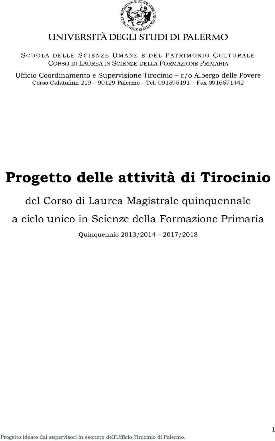 ciclo unico in Scienze della Formazione