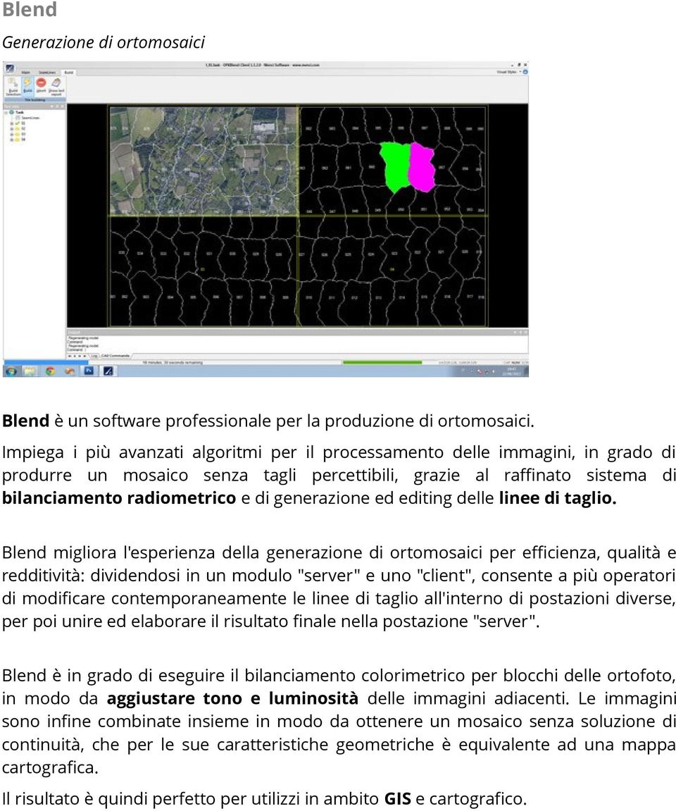 generazione ed editing delle linee di taglio.