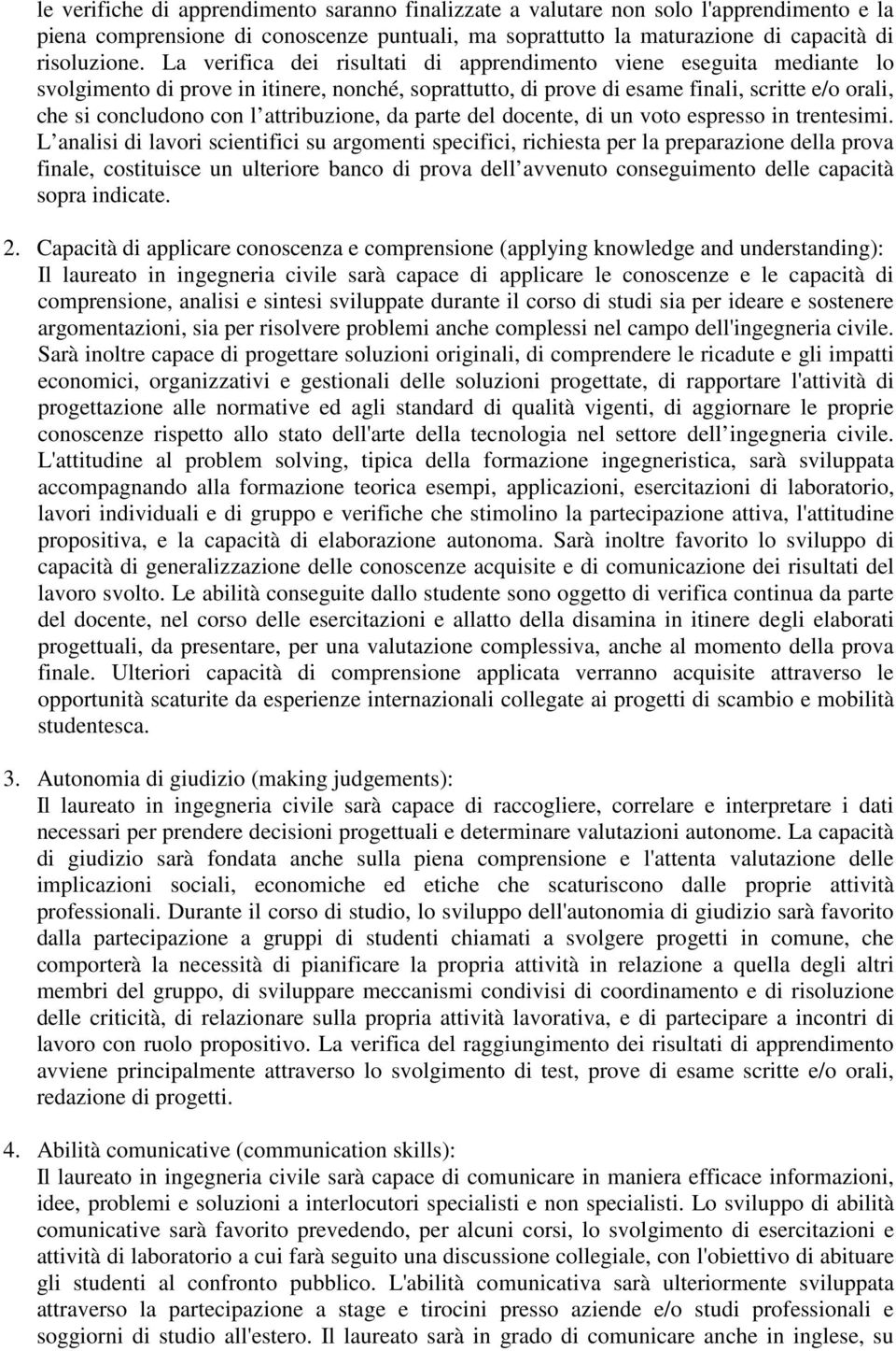 attribuzione, da parte del docente, di un voto espresso in trentesimi.