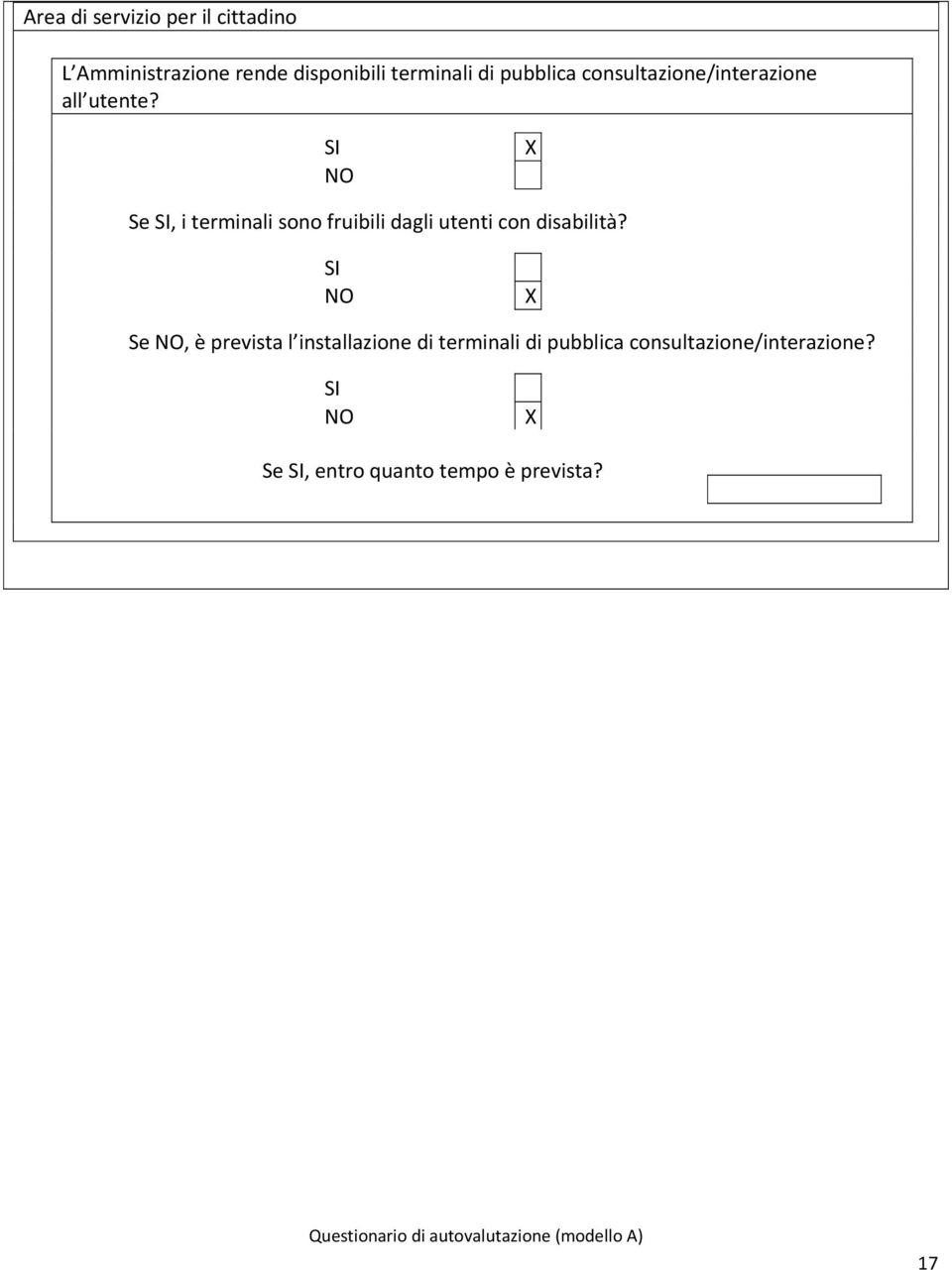 Se, i terminali sono fruibili dagli utenti con disabilità?