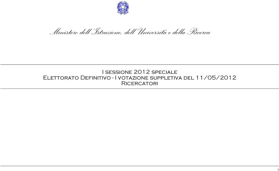 2012 speciale Elettorato Definitivo - I