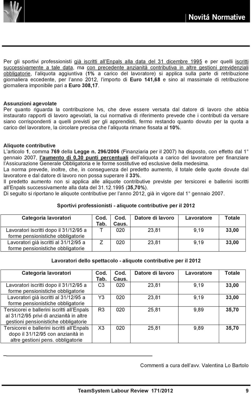 massimale di retribuzione giornaliera imponibile pari a Euro 308,17.